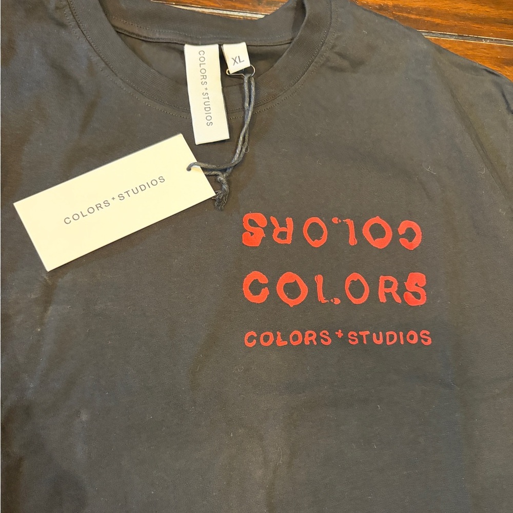 Colors Studios Black and Red Men's Short Sleeve Tee